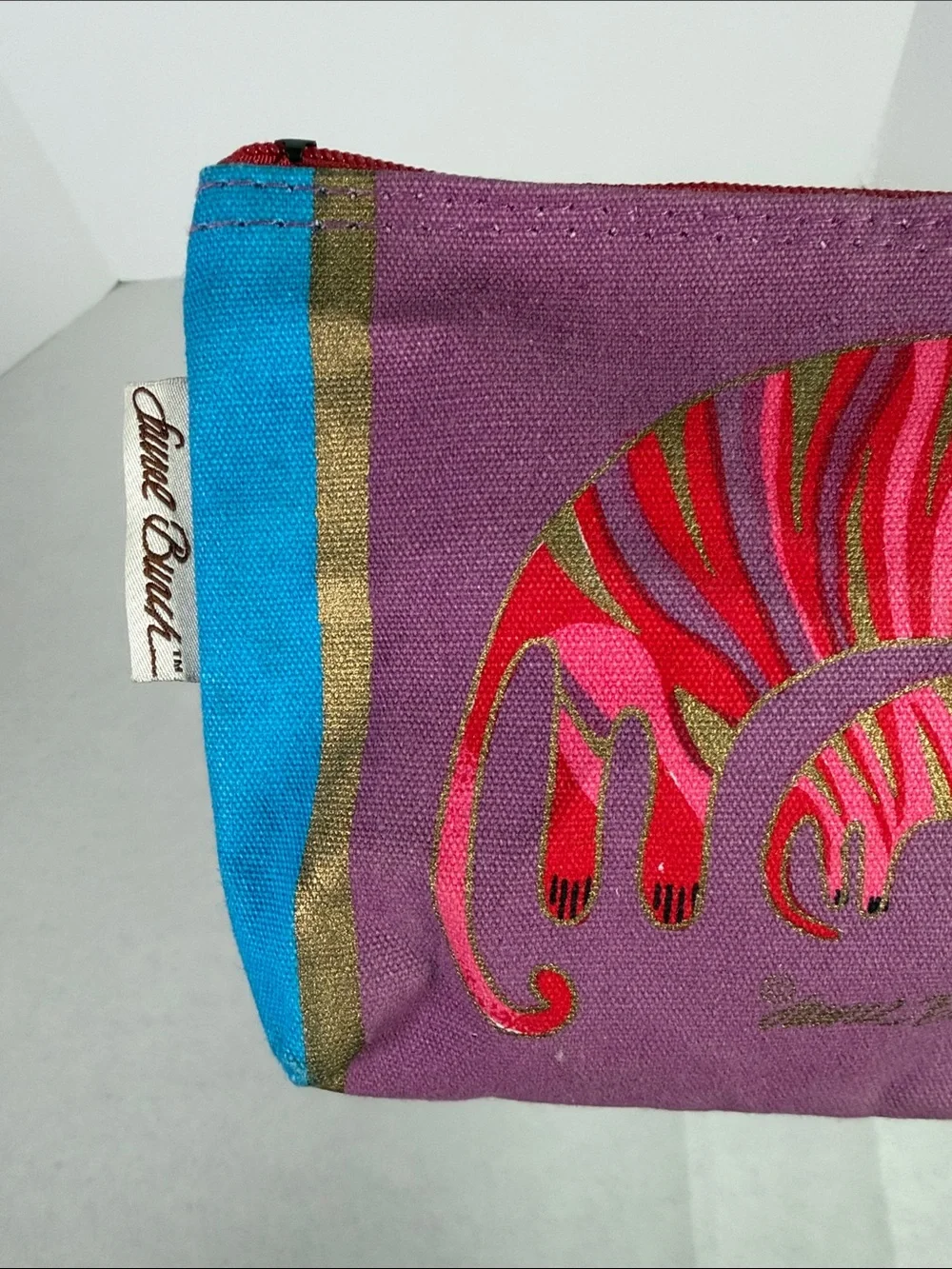 NWOT Laurel Burch Fantastic Felines Cat Organizer Makeup Jewelry Zip Bag Vintage